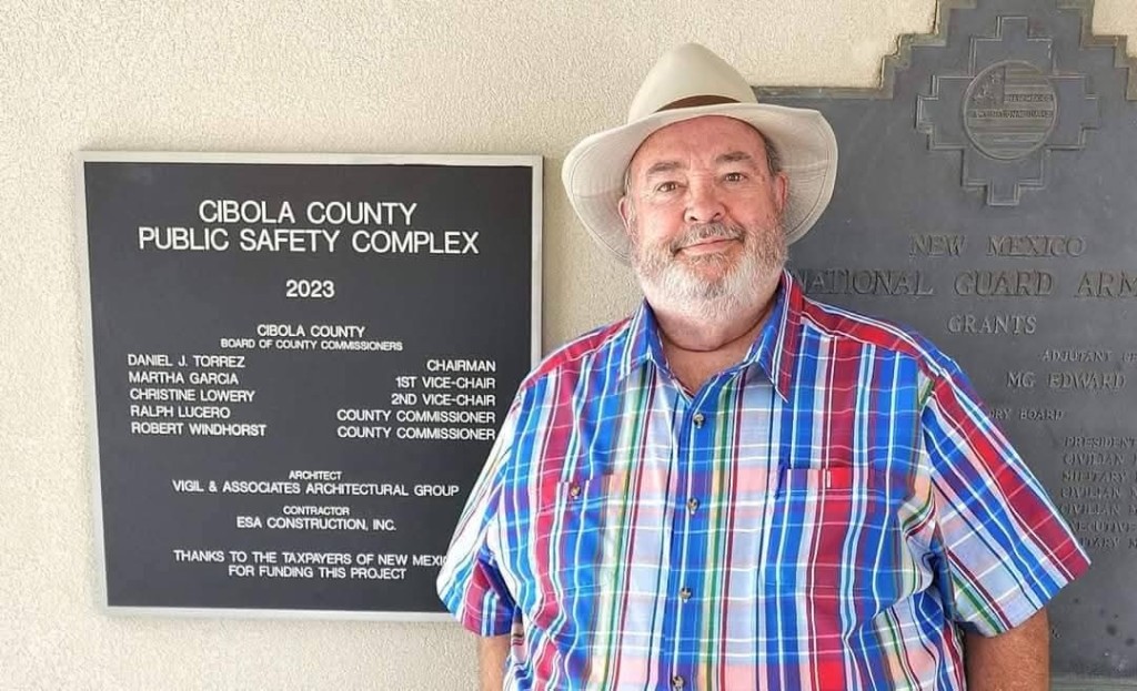 Robert S. Windhorst at the Cibola County Public Safety Complex, where he is recognized as County Commissioner